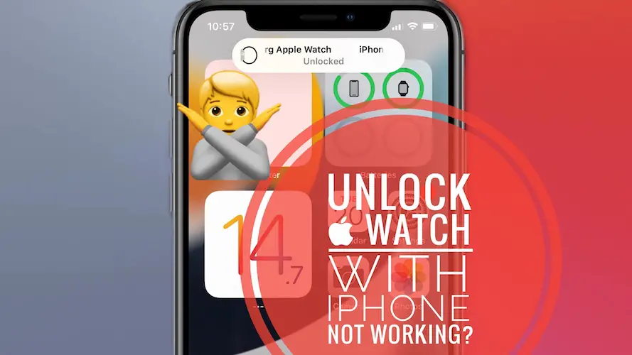 Unlock Apple Watch with iPhone not working