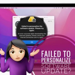 Failed to personalize the software update error