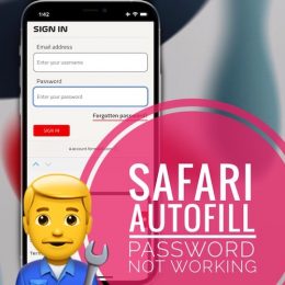 Safari Autofill Passwords not working
