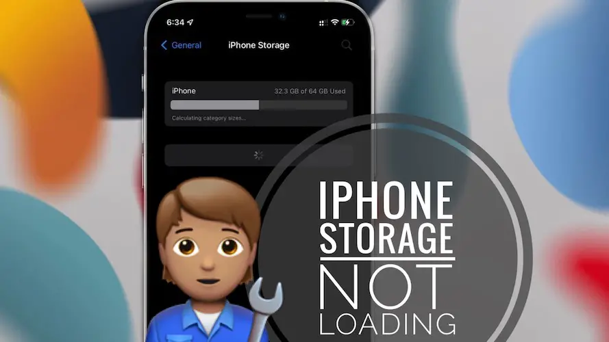 iPhone Storage not loading
