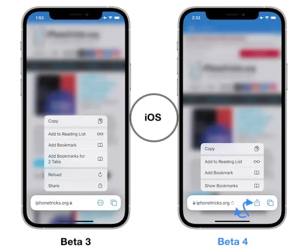 ios 15 beta 3 vs beta 4