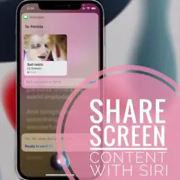 Share iPhone screen content with Siri