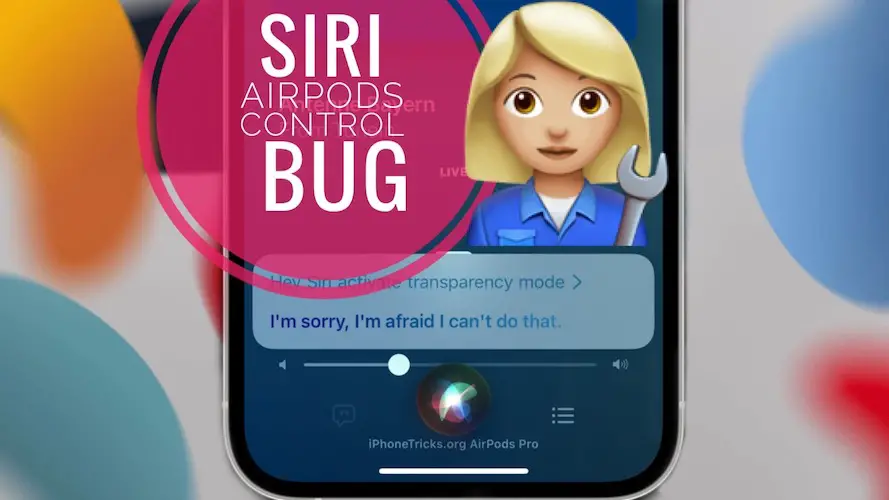 Siri AirPods Control Not Working