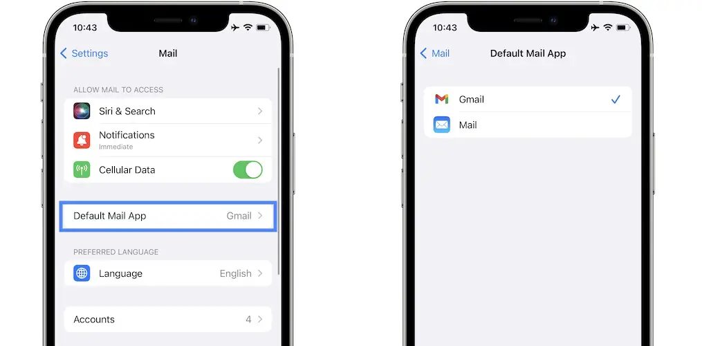 change default mail app in ios 15