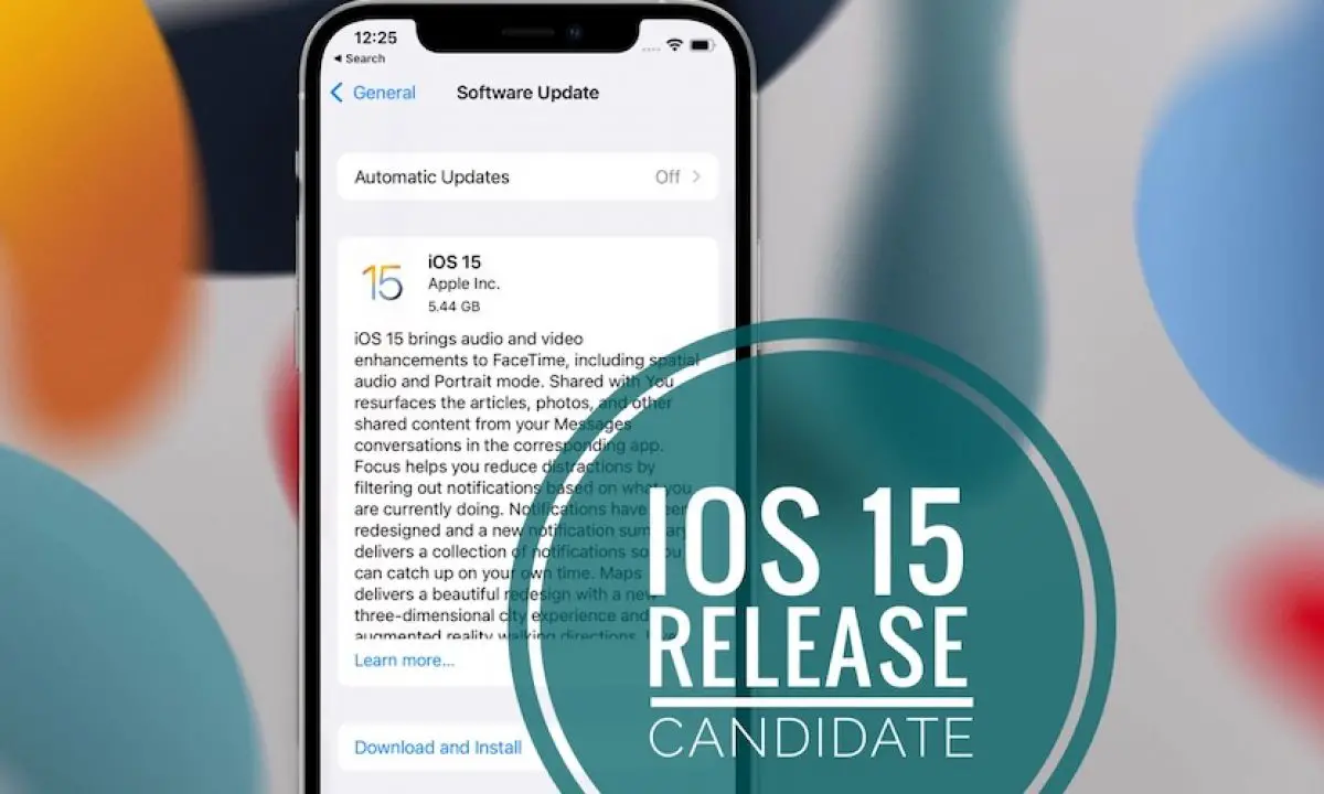 iOS 15 RC update