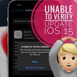 iPhone 13 Unable to Verify Update error