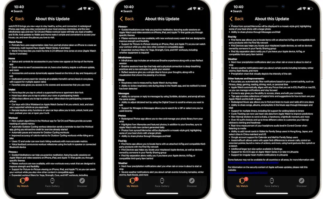 watchos 8 release notes