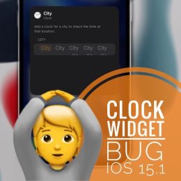 Clock Widget bug in iOS 15.1