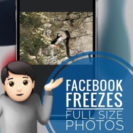 Facebook freezes when clicking pictures
