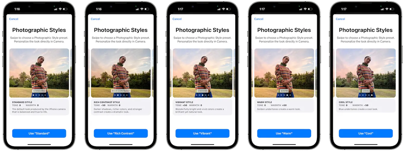 Photographic Styles iPhone 13