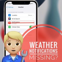 Weather Notifications missing in Settings