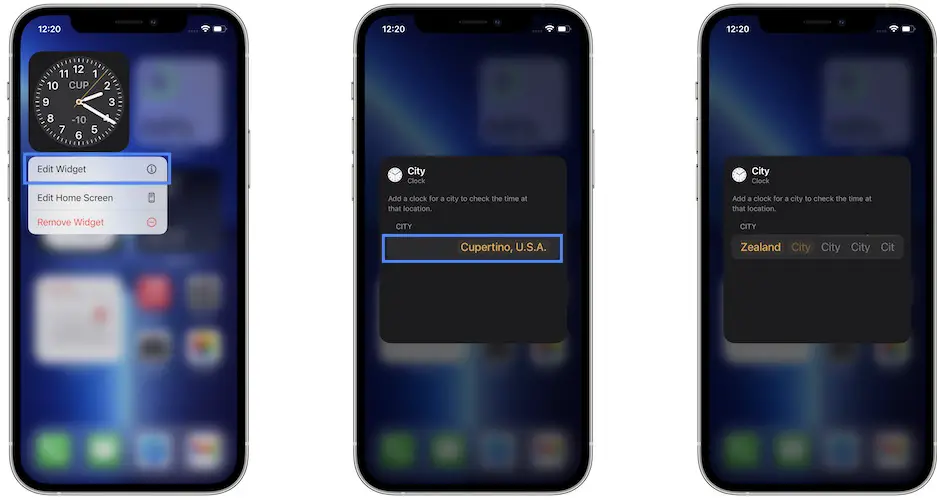 change city clock widget bug