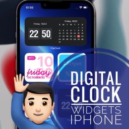Digital clock widgets for iPhone