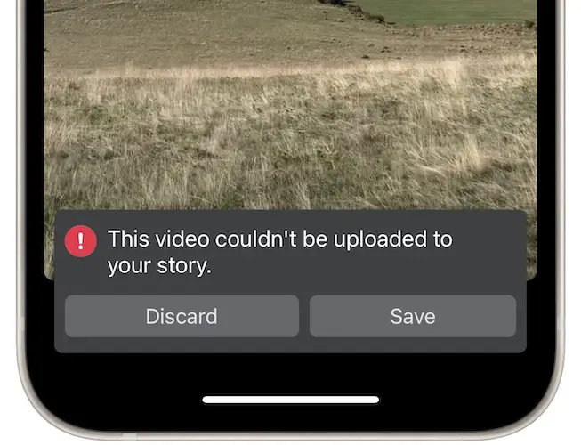 facebook this video couldn't be uploaded error