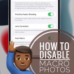 how to disable Macro Photos