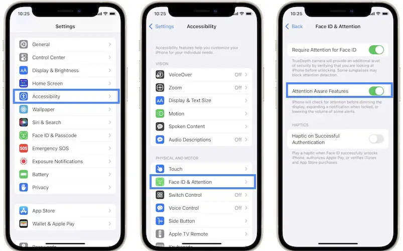 how to disable attention aware features