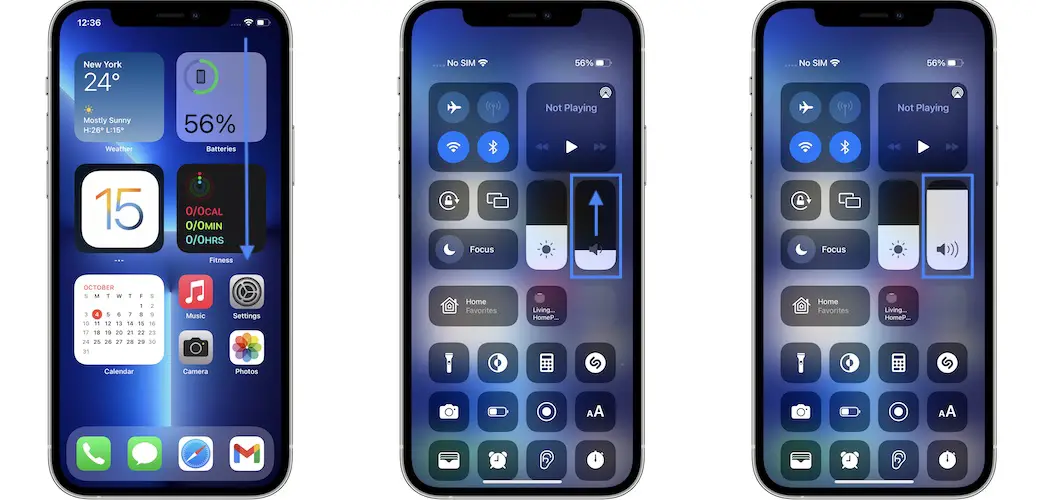 how to turn up media volume on iPhone