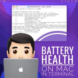 battery health on Mac in Terminal