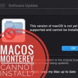 macOS Monterey Cannon Install error