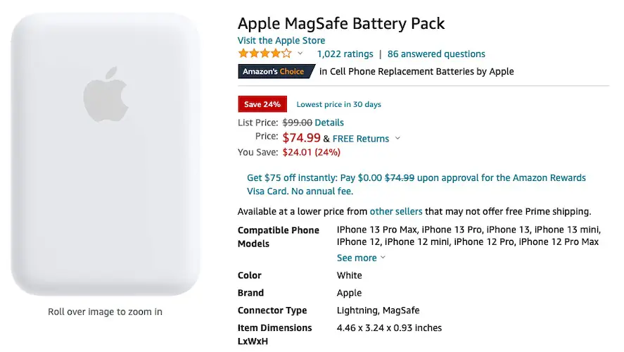 Apple MagSafe Battery Pack deal