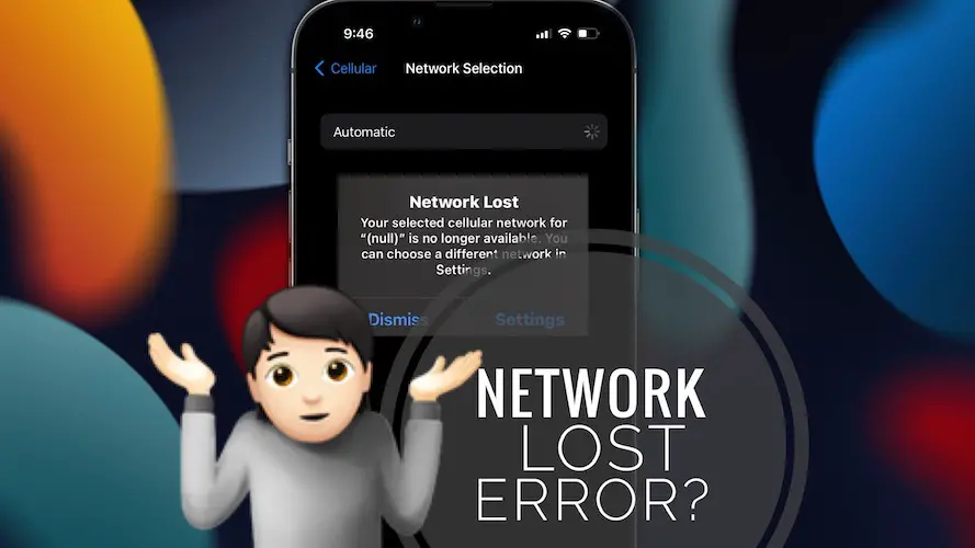 iPhone network lost error