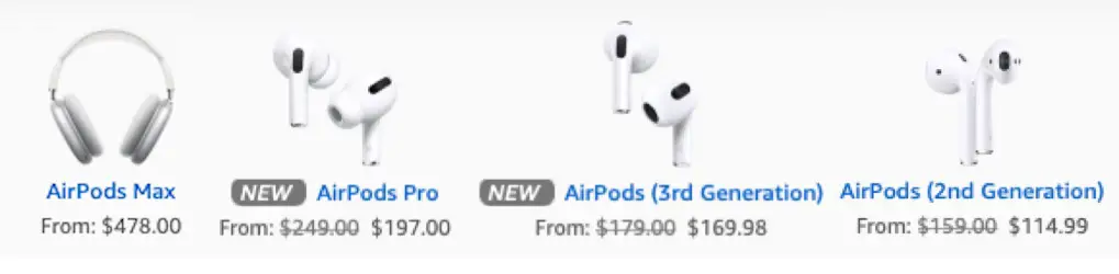 2022 AirPods Sales on Amazon