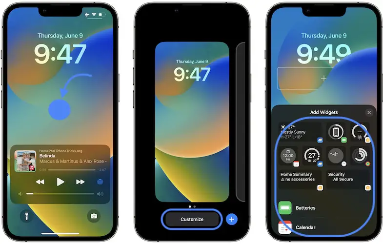 how to add Lock Screen widget on iPhone