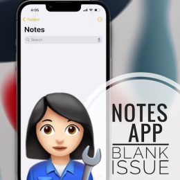 Notes app blank on iPhone