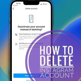 delete instagram account on iPhone