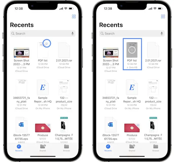 download PDF from iCloud Drive