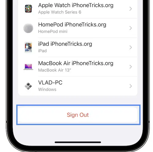 Apple ID sign out fixed