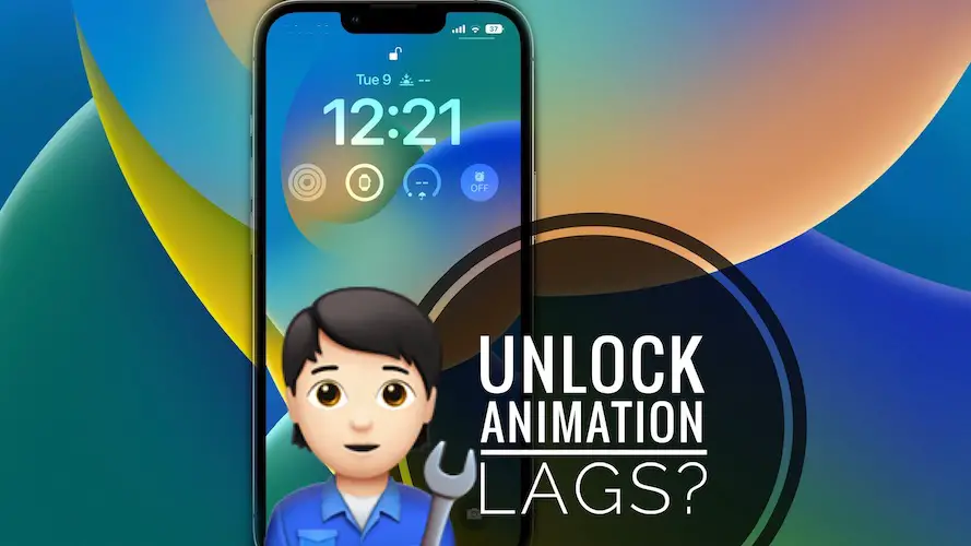 iPhone unlock animation lag