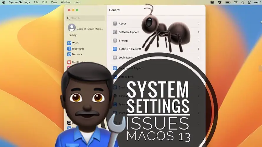macos Ventura System Settings issues