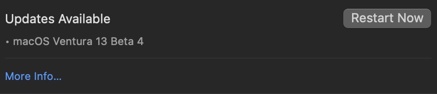 macos ventura public beta 4 update