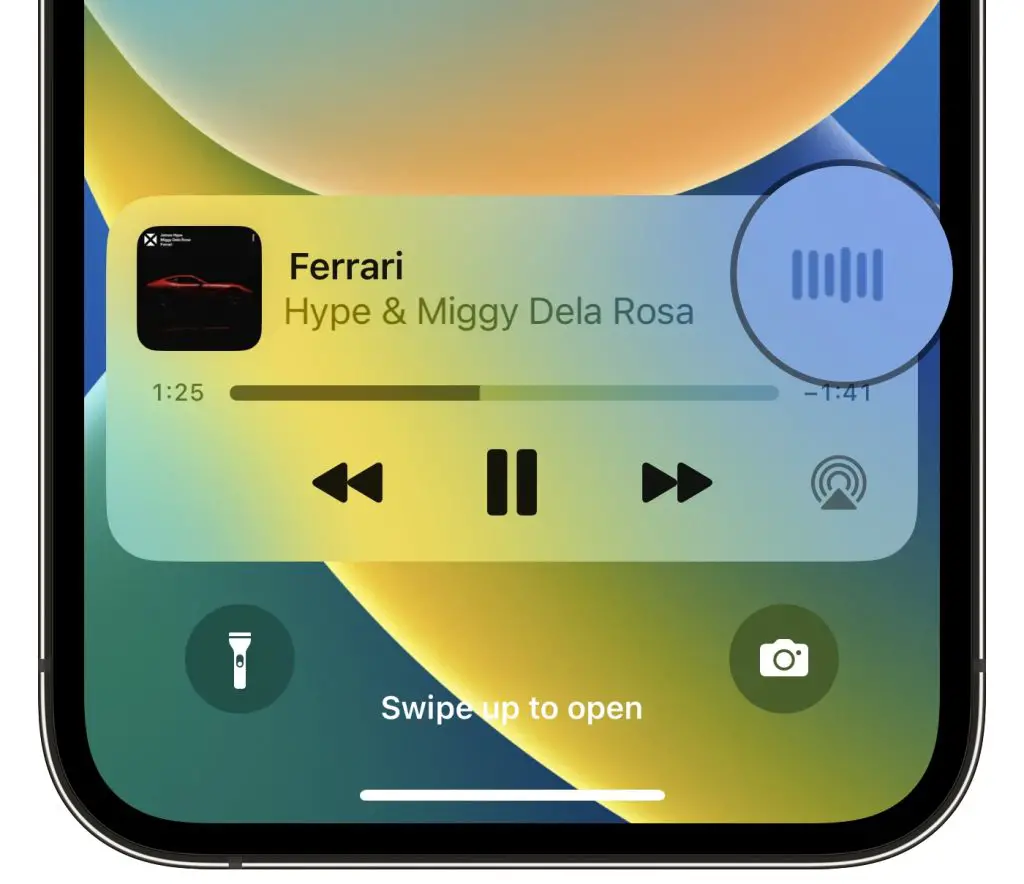 new audio visualizer on Lock Screen iOS 16