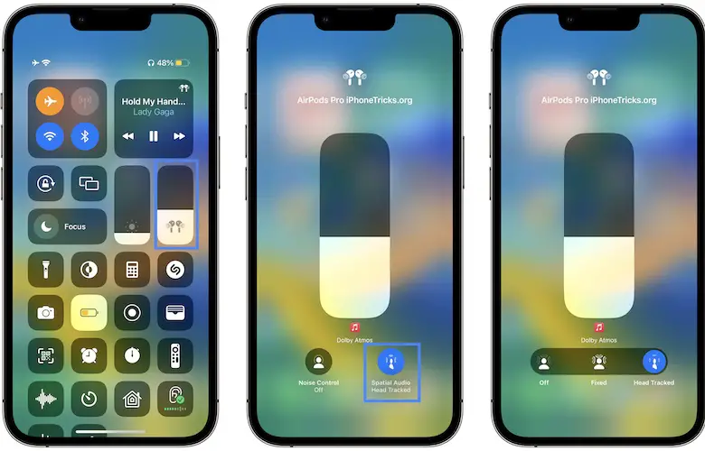 spatial audio control center