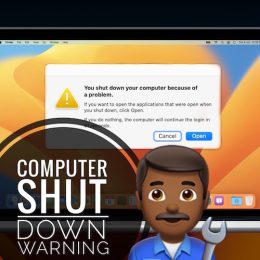 you shut down computer because of a problem
