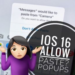 iOS 16 allow paste popup