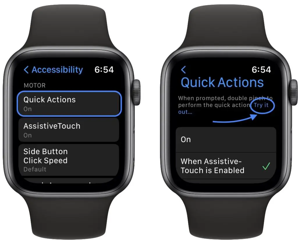 quick actions watchos 9