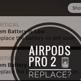 airpods pro 2 battery replacement notification