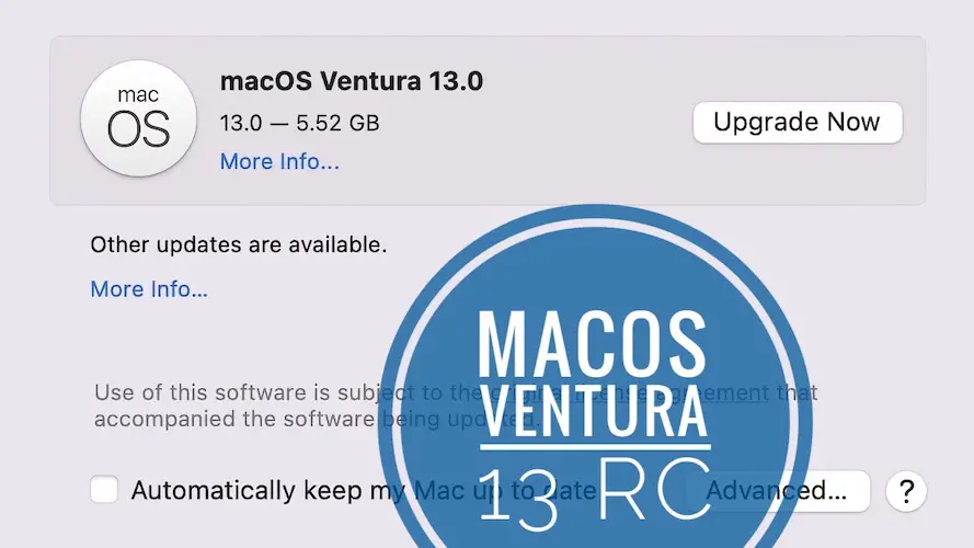 macOS Ventura RC