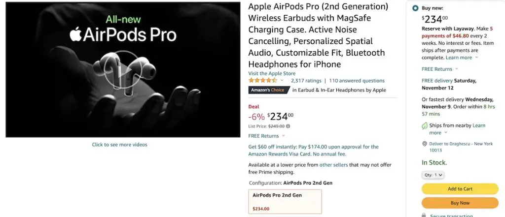 airpods pro 2 sale amazon