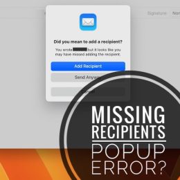 did you mean to add a recipient popup