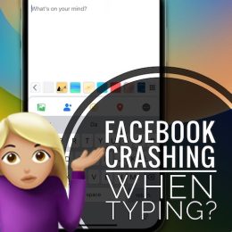 facebook crashing when typing