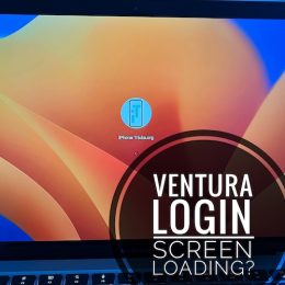 macOS Ventura login screen loading