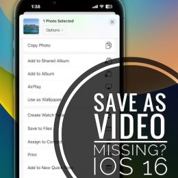 save as video not an option ios 16