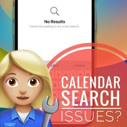 calendar search not working ios 16