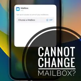 cannot change mailbox ios 16