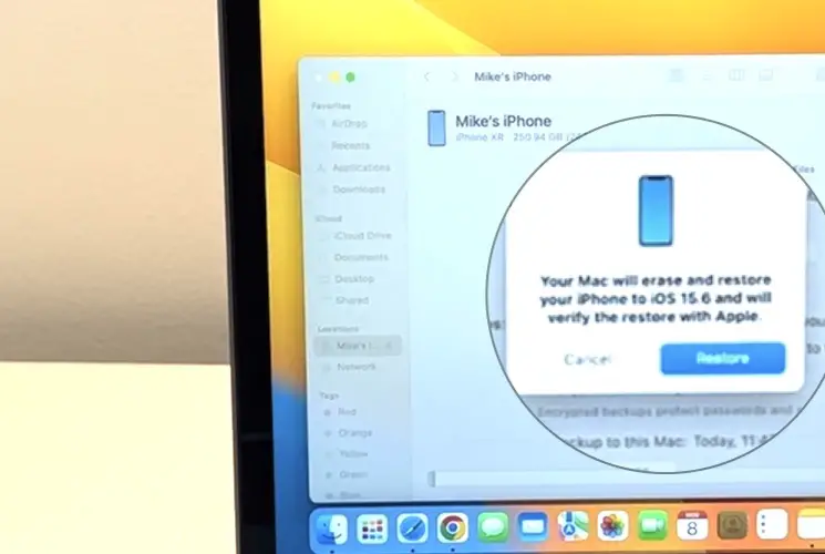 downgrade ios 16.1.2 to 15.6