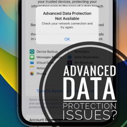 advanced data protection not available